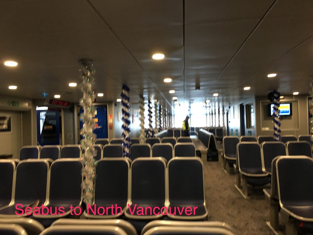 On the Seabus to North Vancouver - and then just a short trip to the mountain