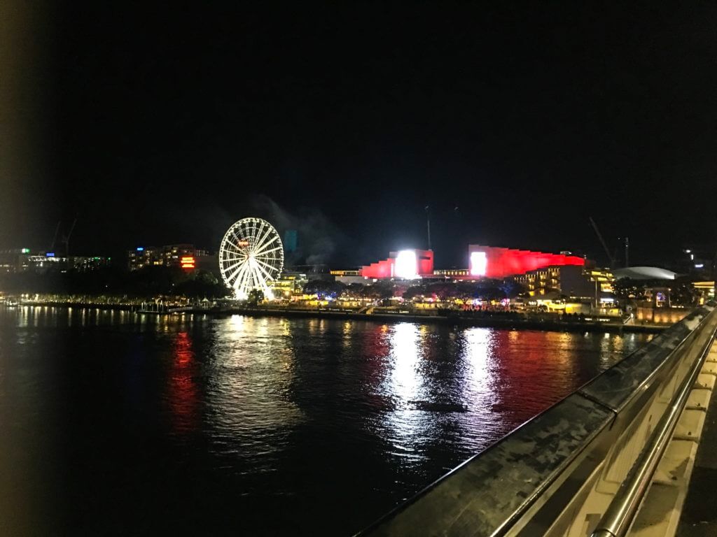 © Maureen Durney The Brisbane Wheel gives a birds-eye-view of the city, especially beautiful at night